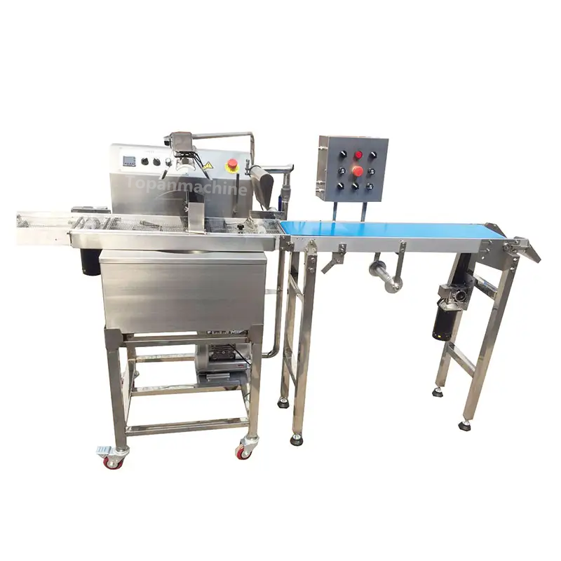 Industrial Chocolate Melting Pouring Enrobing Machine Commercial Small Chocolate Temper Coating Machine